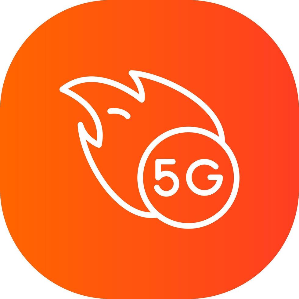 conception d'icônes créatives 5g vecteur