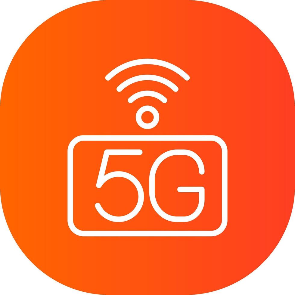 5g réseau Créatif icône conception vecteur