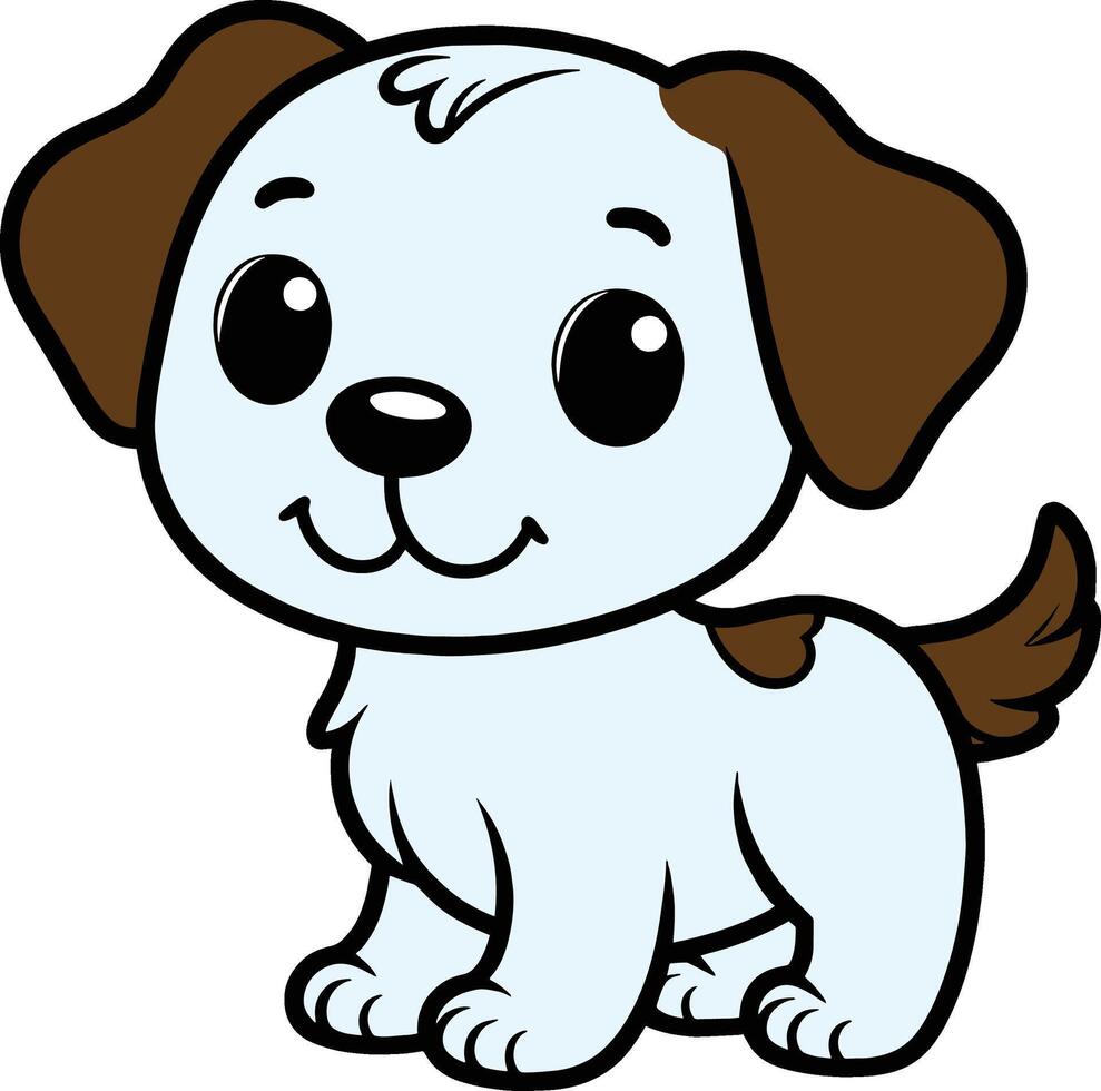 chien 2d dessin animé personnage clipart vecteur