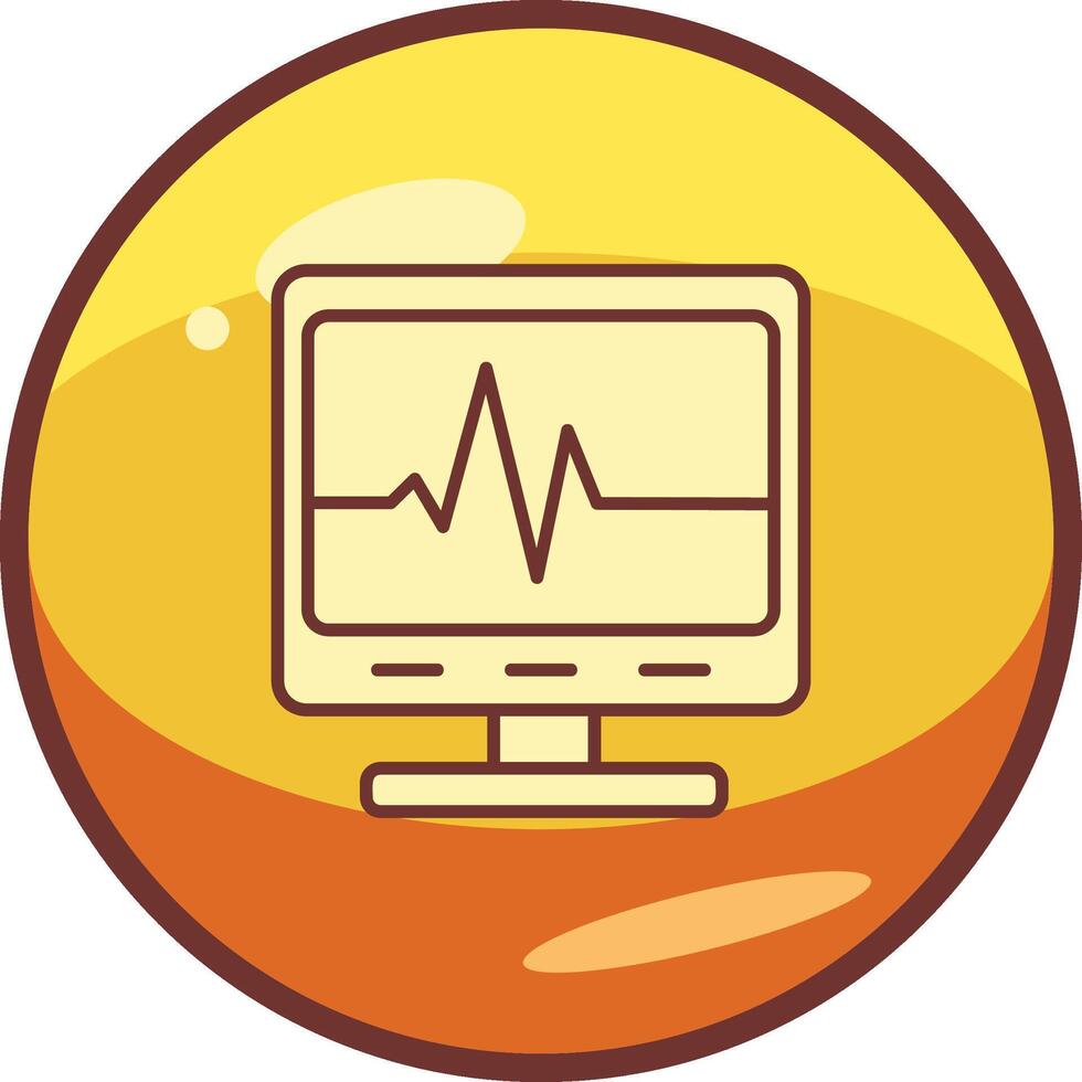 ecg en train de lire vecteur icône