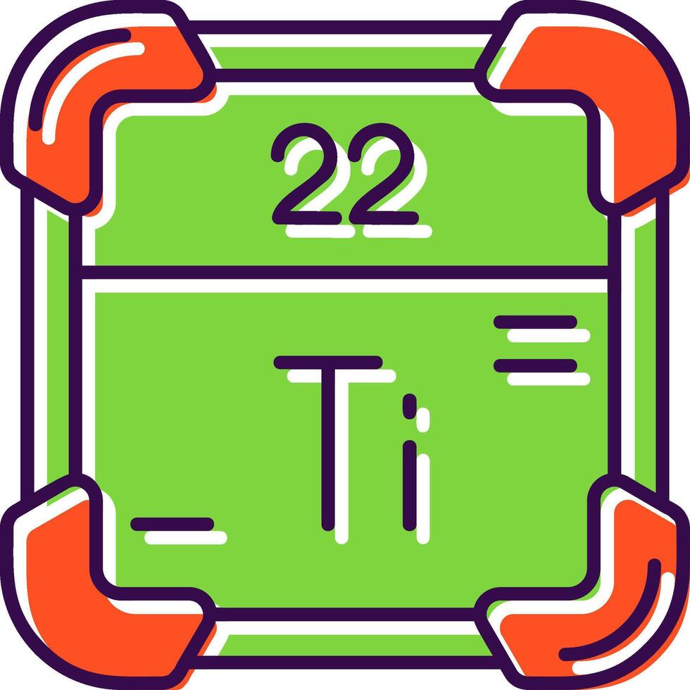 titane rempli icône vecteur