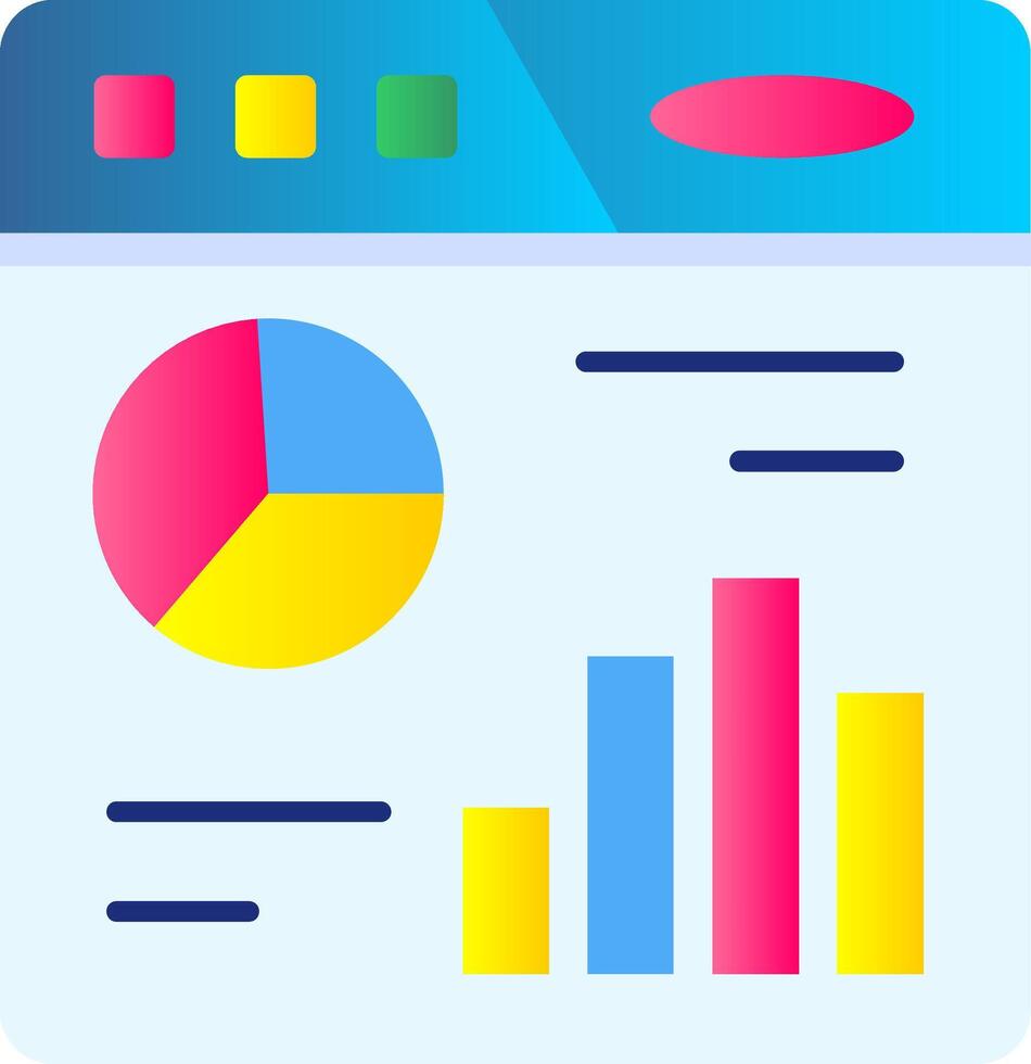tableau de bord plat pente icône vecteur