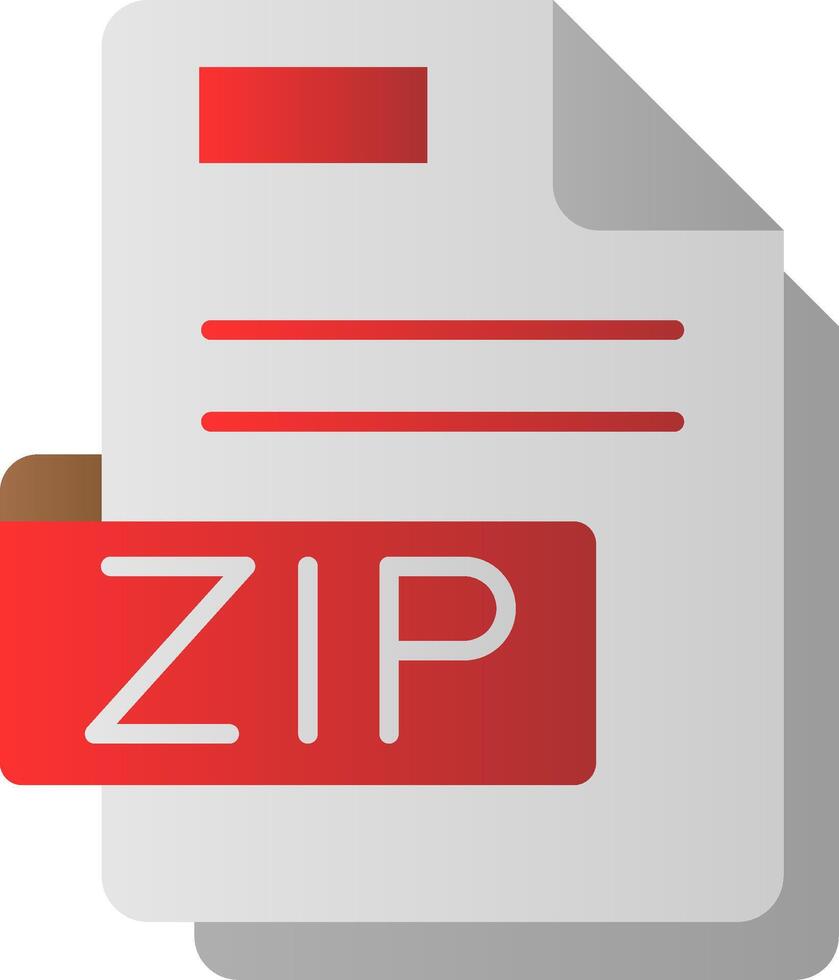 Zip *: français plat pente icône vecteur