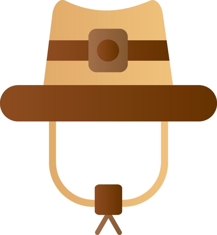 chapeau plat pente icône vecteur