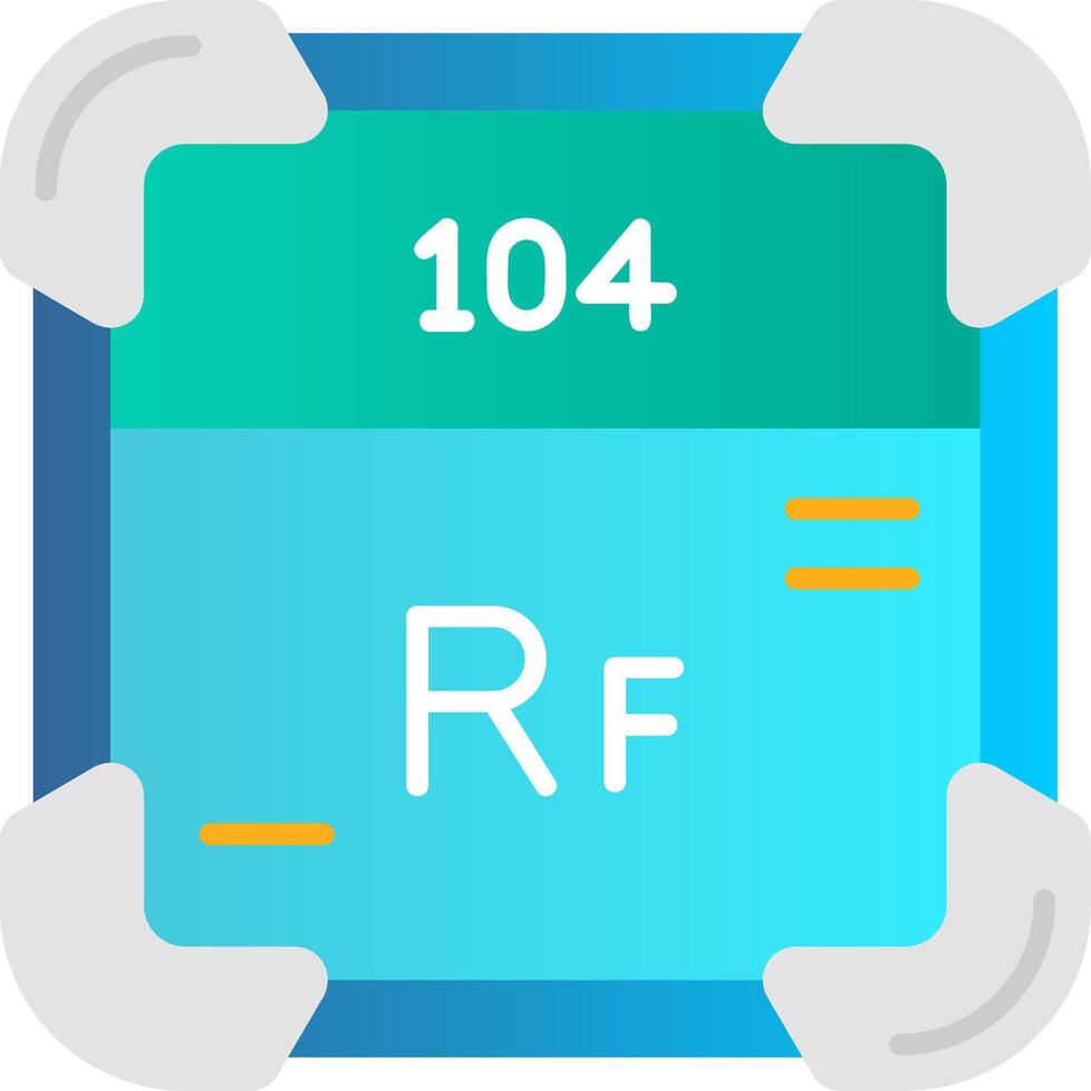 rutherfordium plat pente icône vecteur