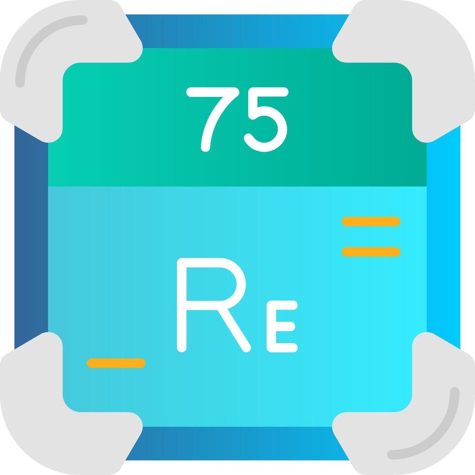 rhénium plat pente icône vecteur