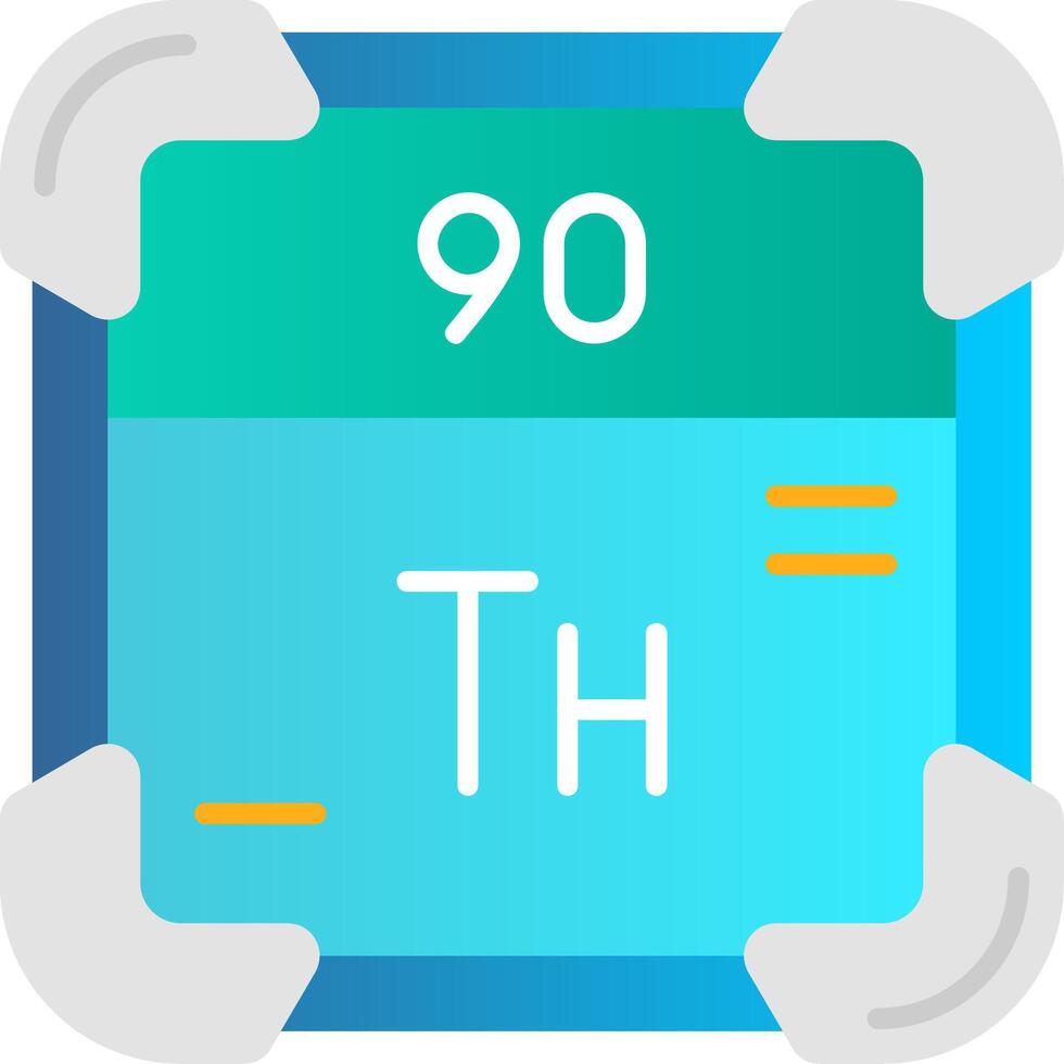 thorium plat pente icône vecteur