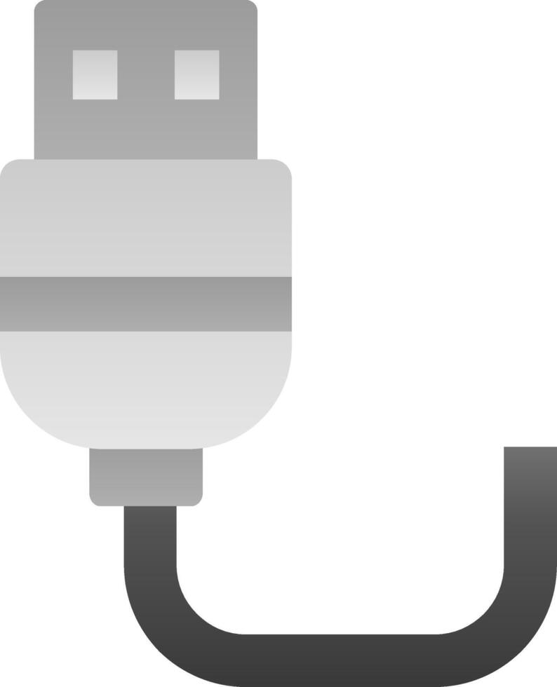 USB plat pente icône vecteur