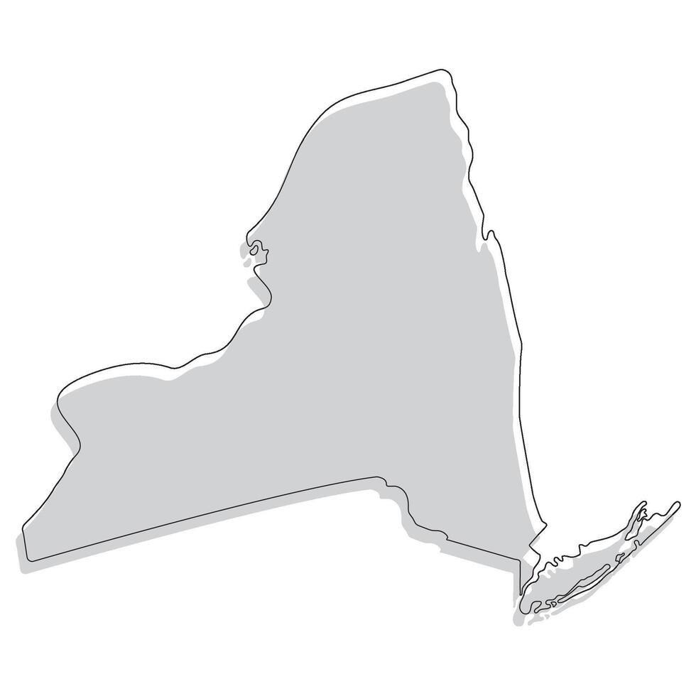 Nouveau york Etat carte. carte de le nous Etat de Nouveau York. vecteur