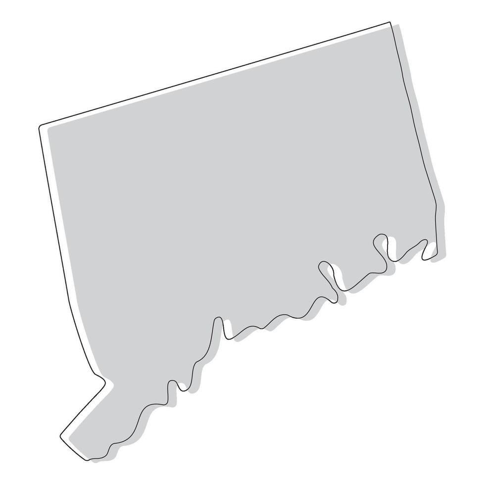 Connecticut Etat carte. carte de le nous Etat de Connecticut. vecteur