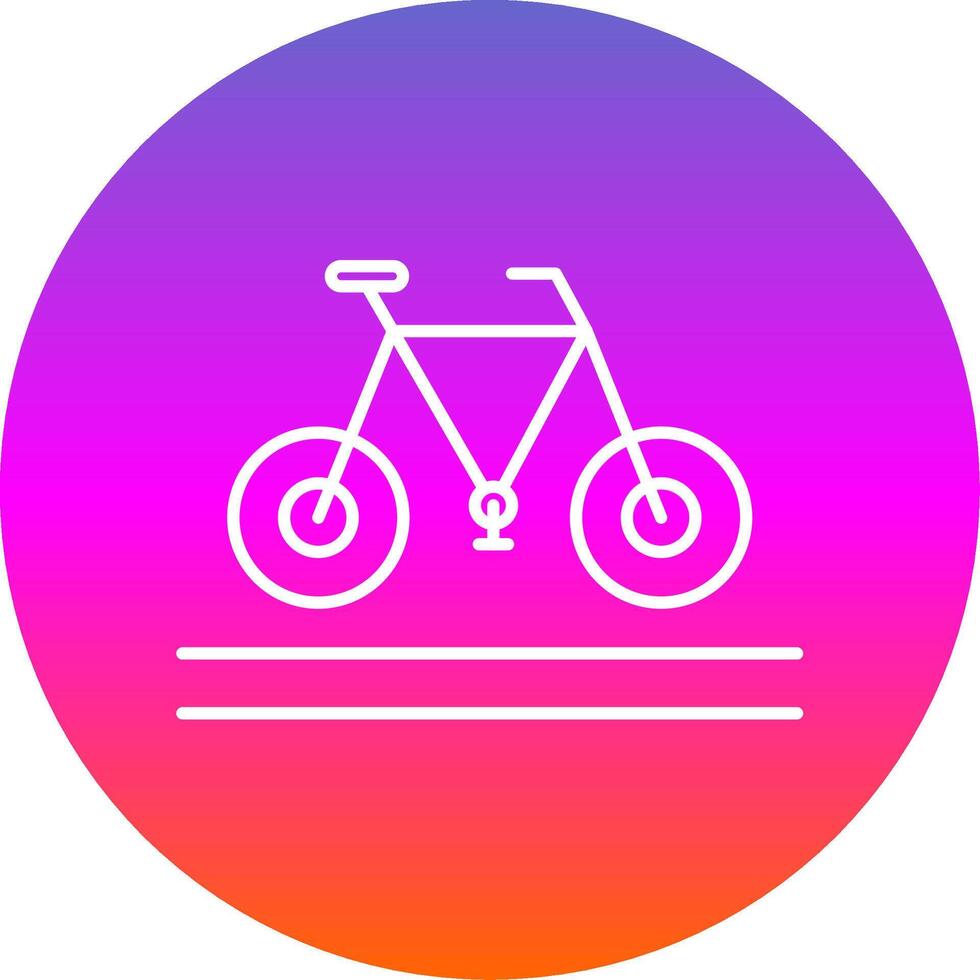 vélo ligne pente cercle icône vecteur