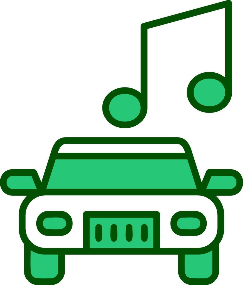 voiture la musique vecteur icône