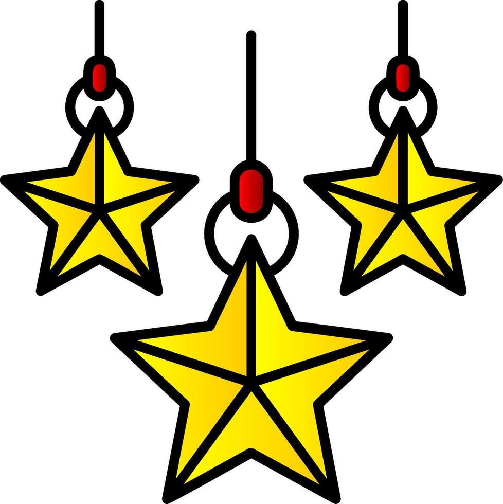 Noël étoile rempli pente icône vecteur