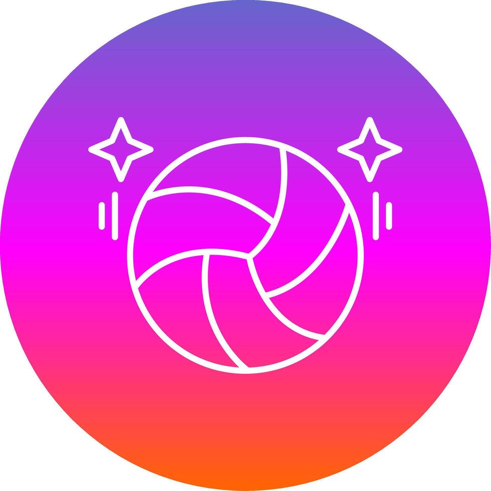 volley-ball ligne pente cercle icône vecteur