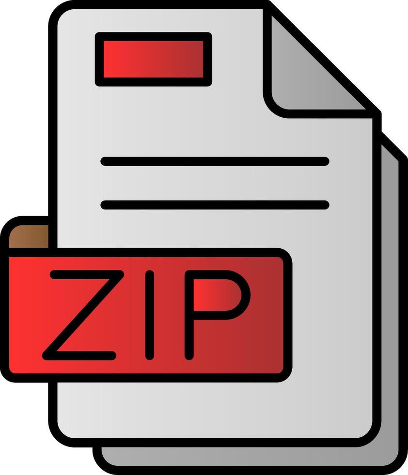 Zip *: français rempli pente icône vecteur