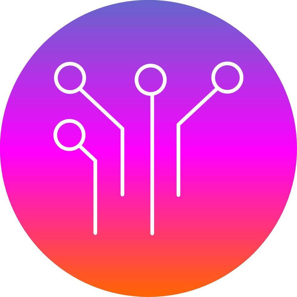 électronique circuit ligne pente cercle icône vecteur