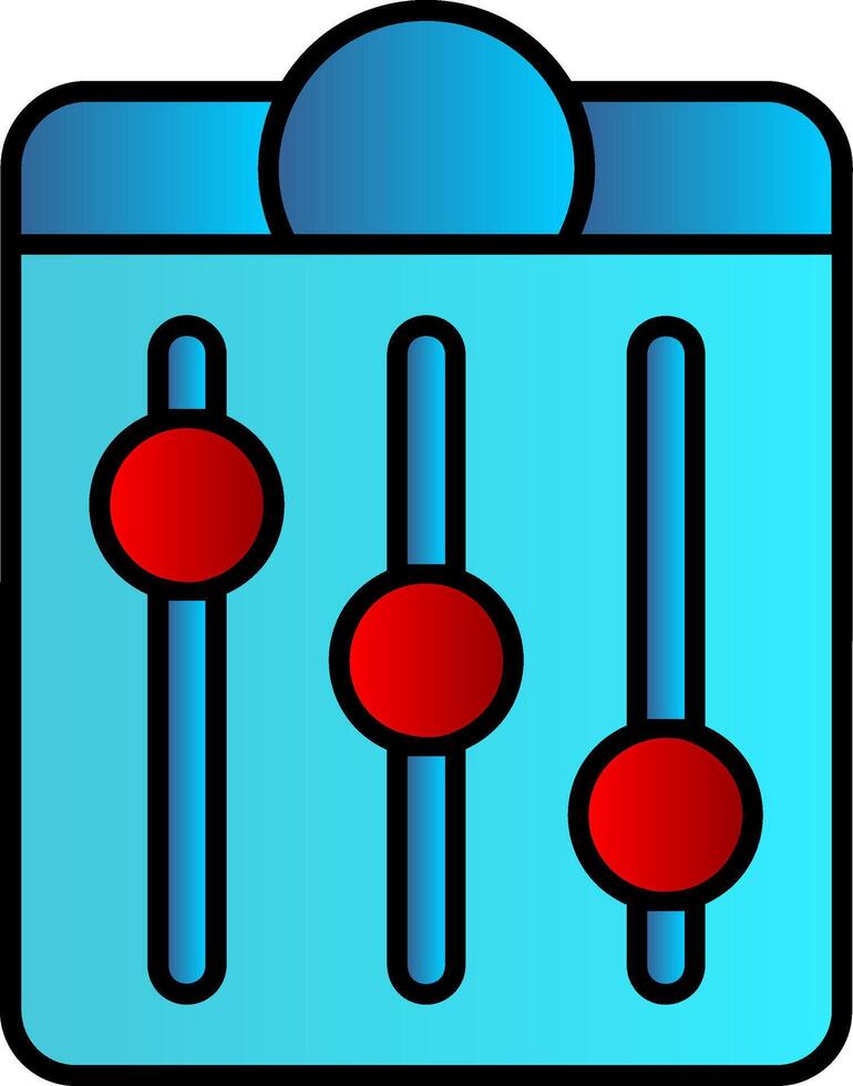 égaliseur rempli pente icône vecteur