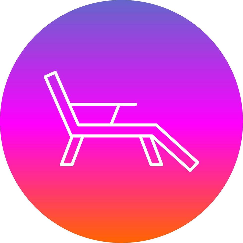 plate-forme chaise ligne pente cercle icône vecteur