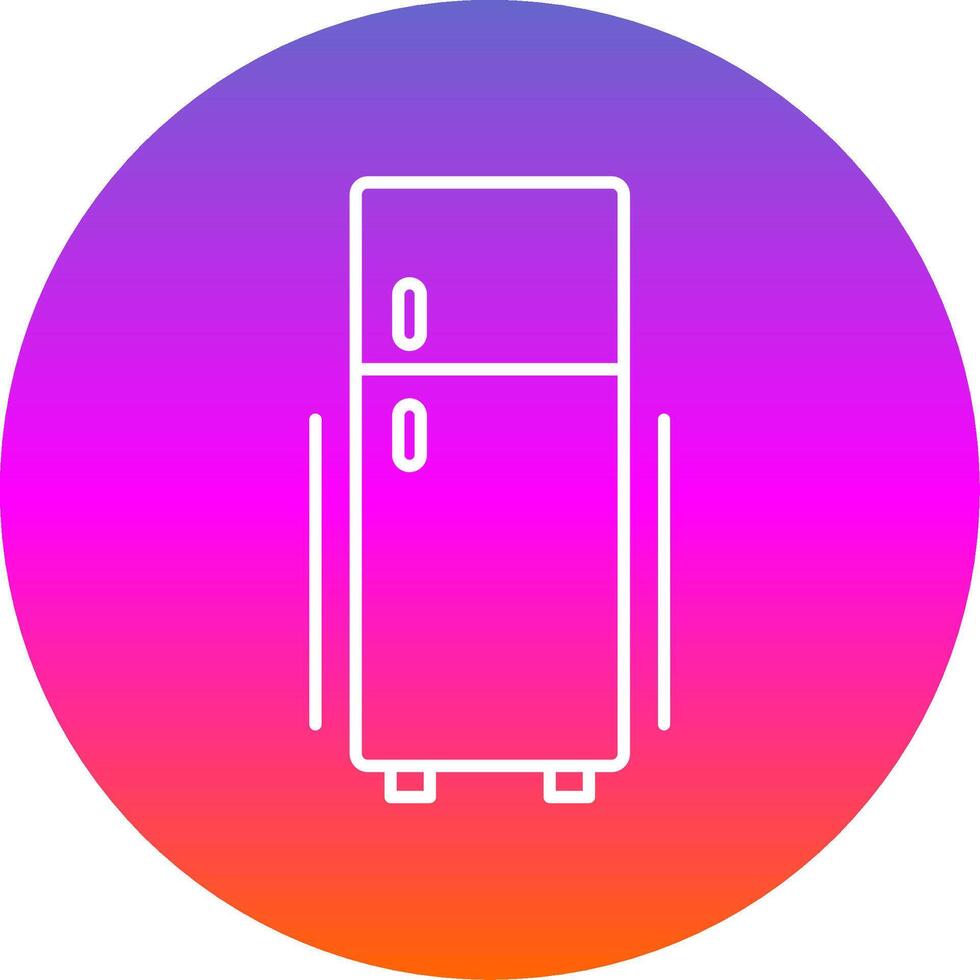frigo ligne pente cercle icône vecteur