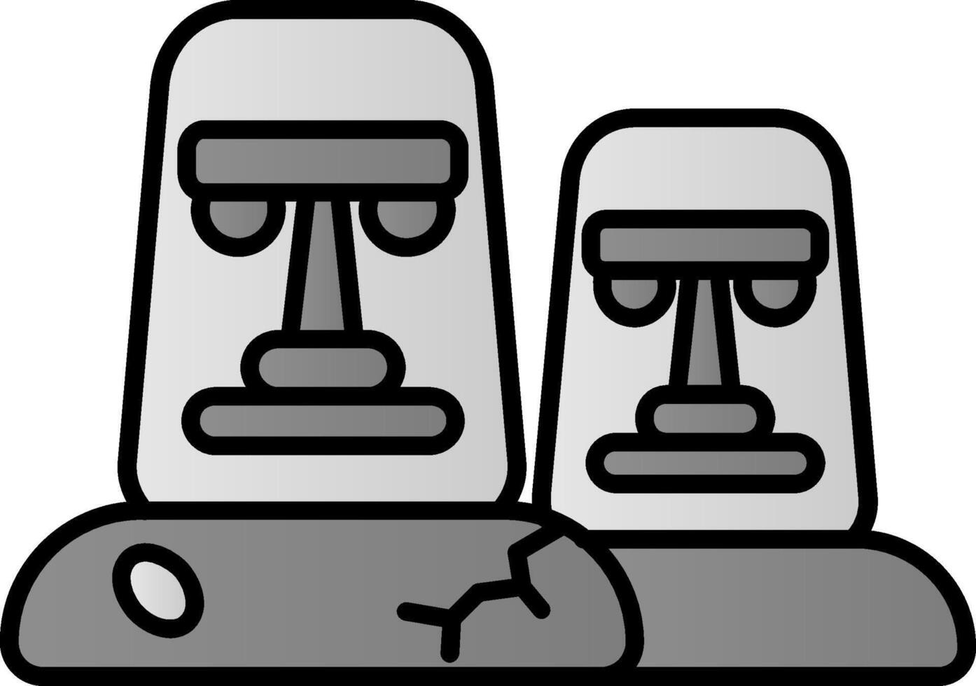 moai rempli pente icône vecteur