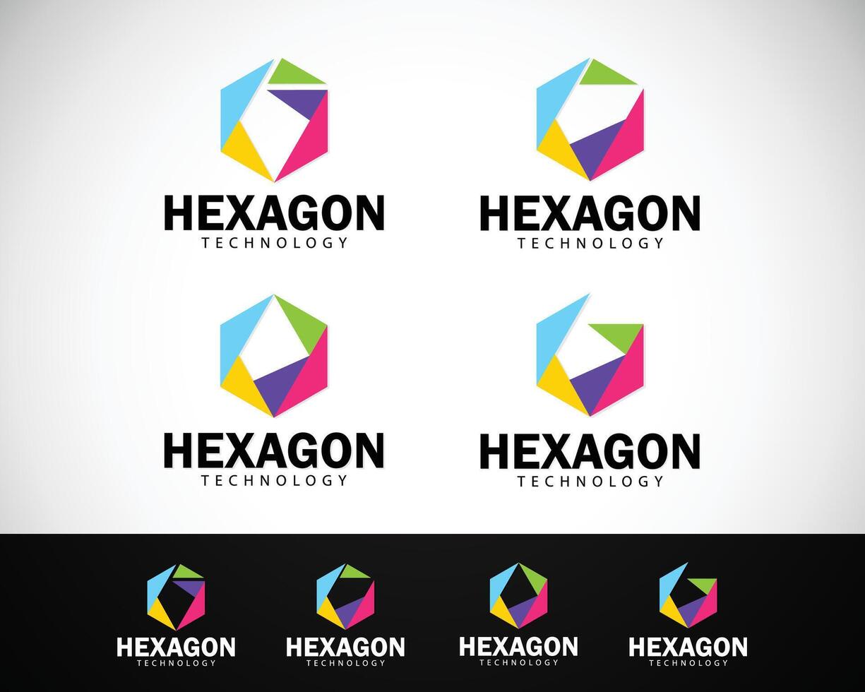 hexagone logo Créatif conception moderne affaires conception concept icône La technologie vecteur