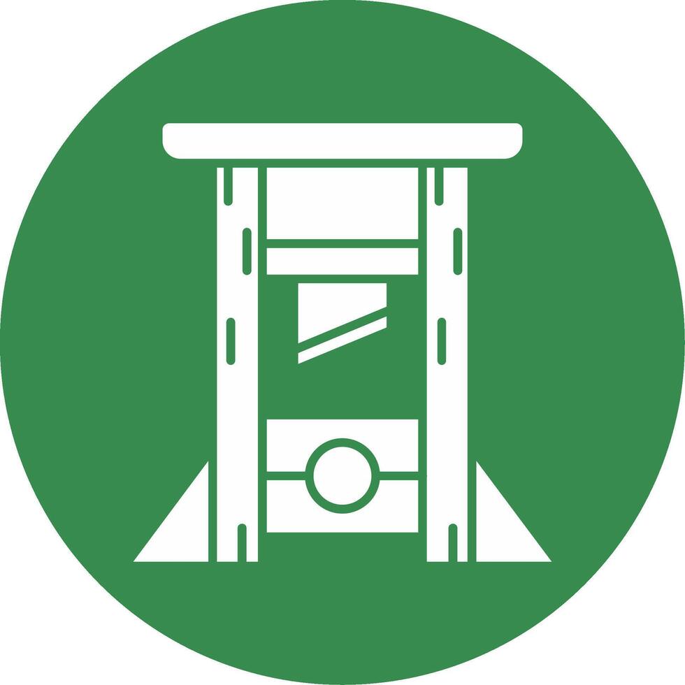 guillotine glyphe cercle multicolore icône vecteur