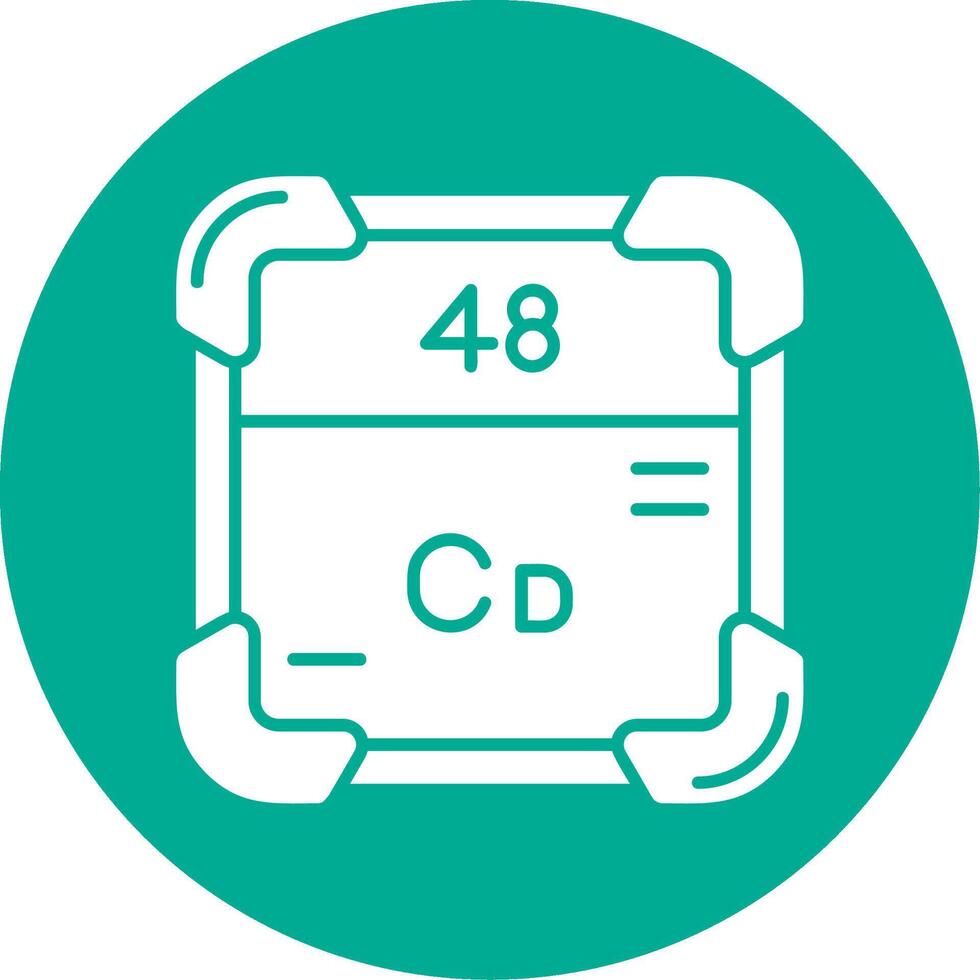 cadmium glyphe cercle multicolore icône vecteur