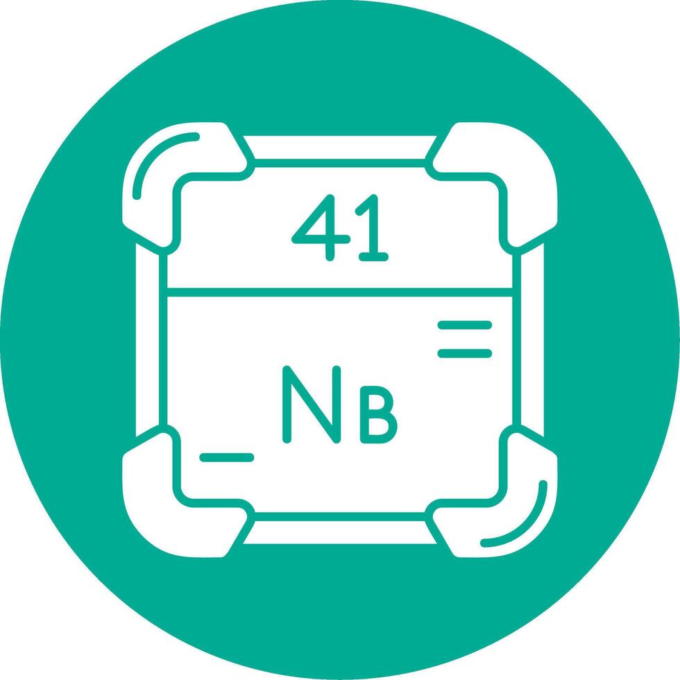 niobium glyphe cercle multicolore icône vecteur