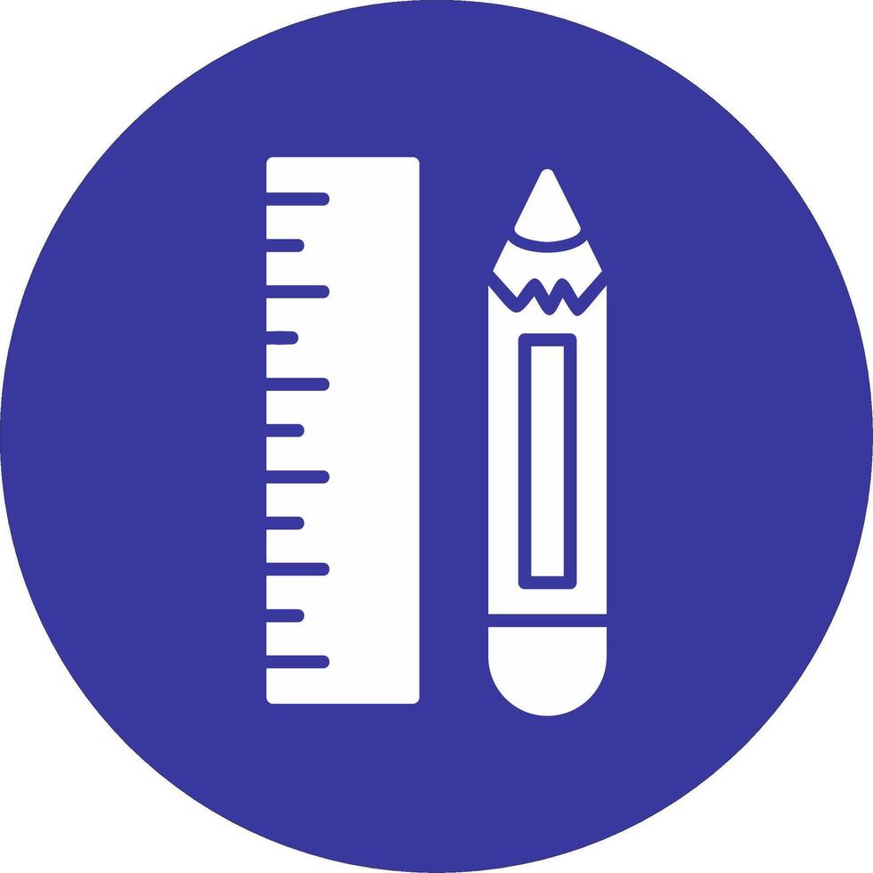 icône de vecteur crayon et règle