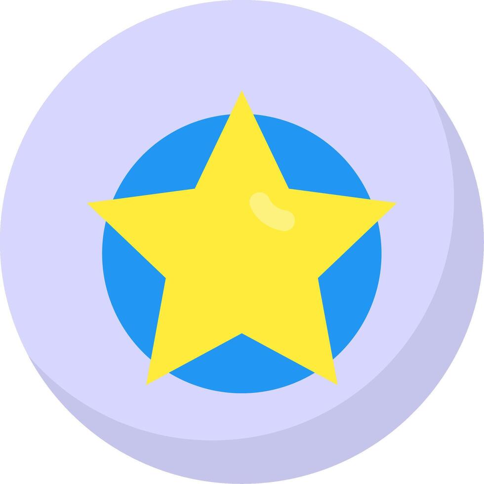 étoile glyphe plat bulle icône vecteur
