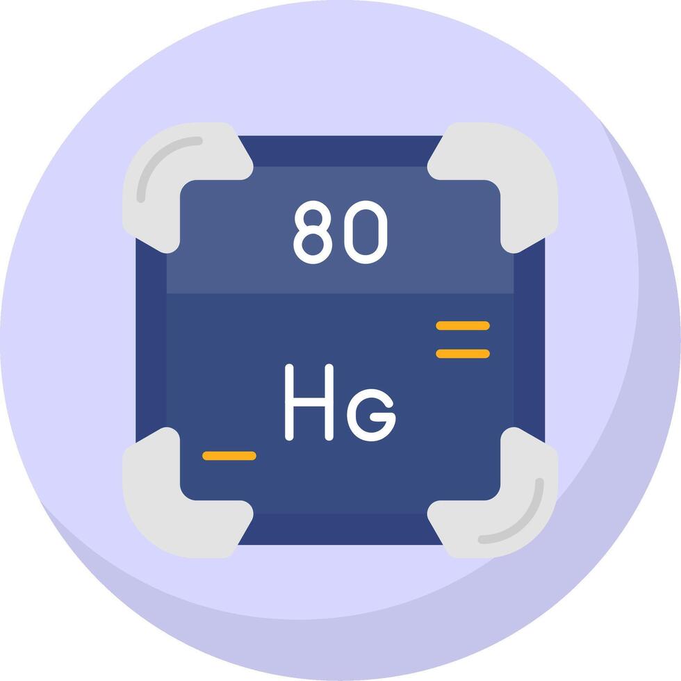 Mercure glyphe plat bulle icône vecteur