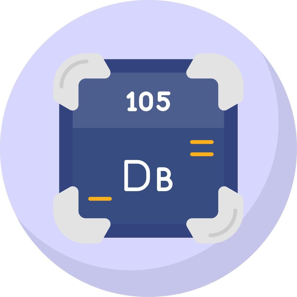 dubnium glyphe plat bulle icône vecteur