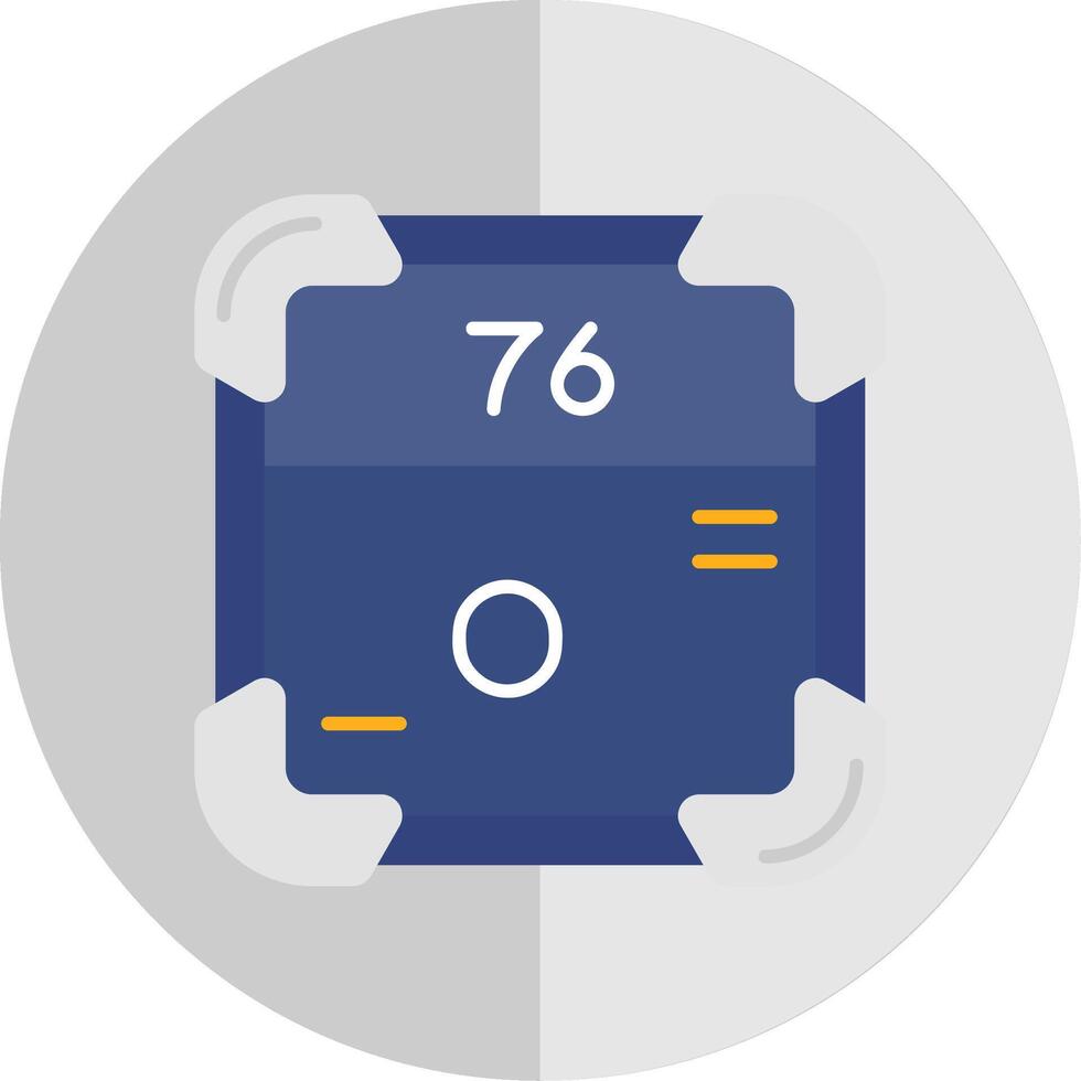 osmium plat échelle icône vecteur