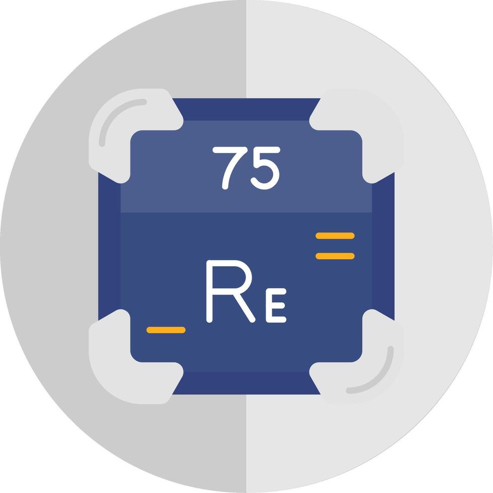 rhénium plat échelle icône vecteur