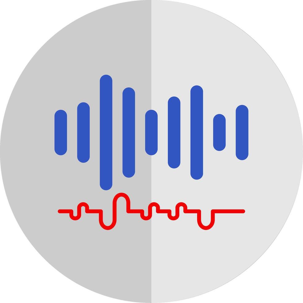 l'audio plat échelle icône vecteur