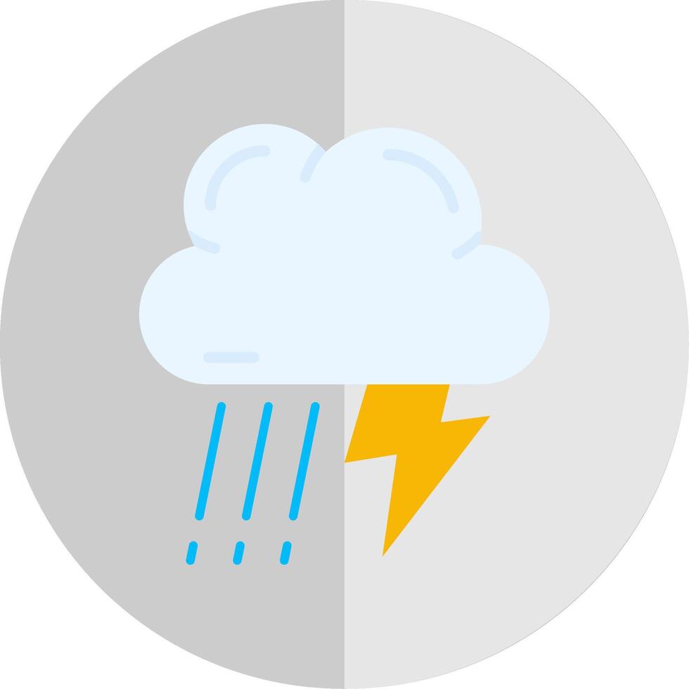 tonnerre strom plat échelle icône vecteur