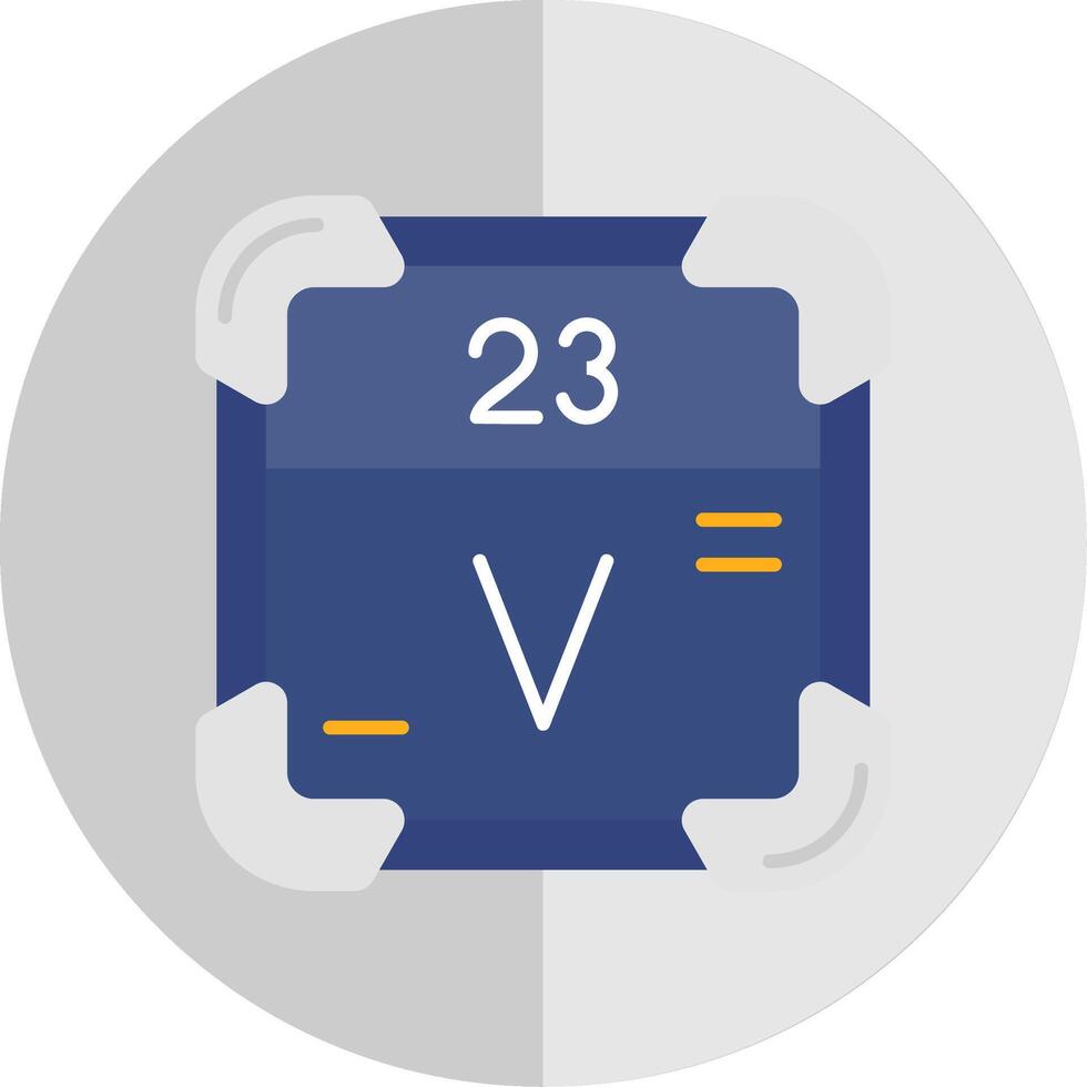 vanadium plat échelle icône vecteur