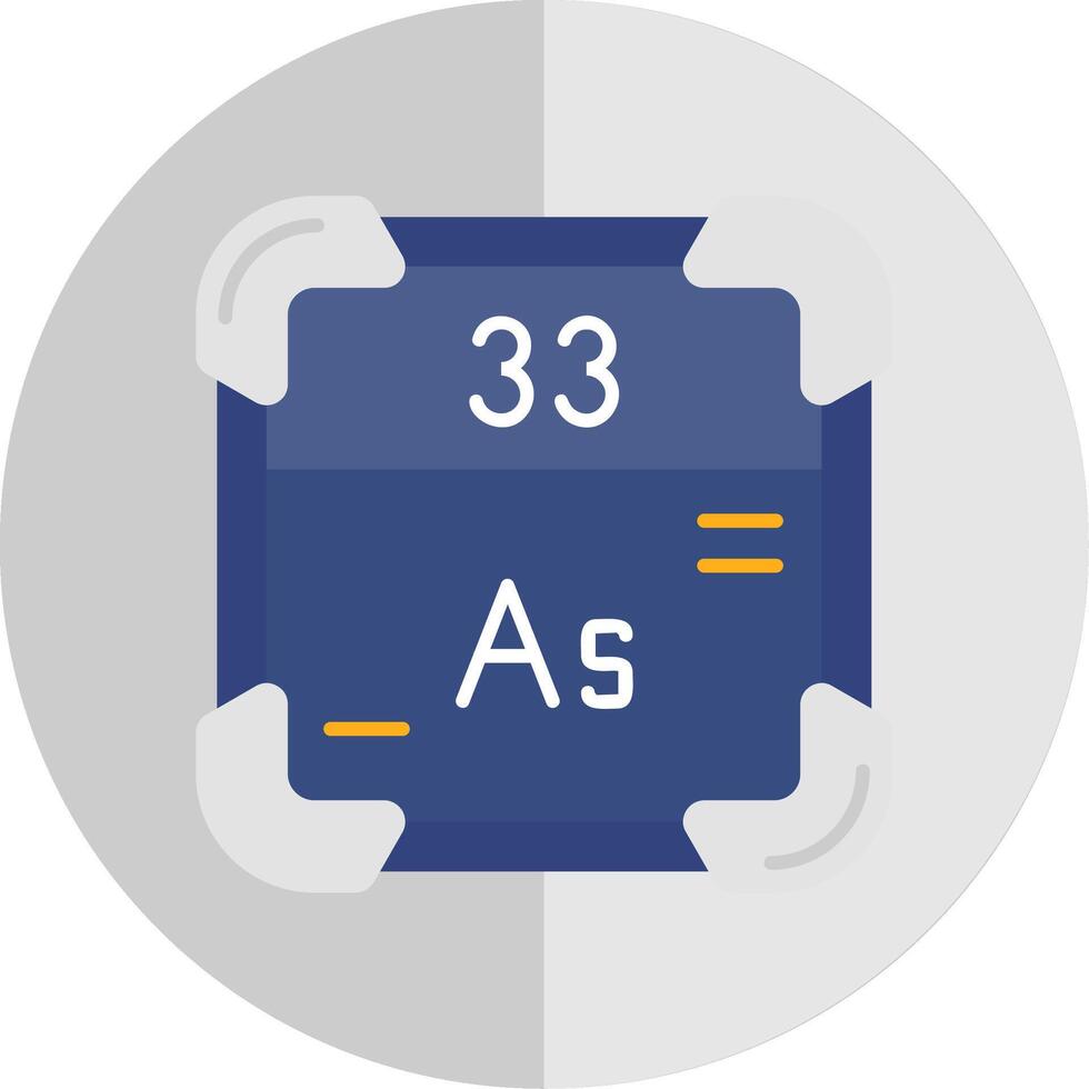 arsenic plat échelle icône vecteur