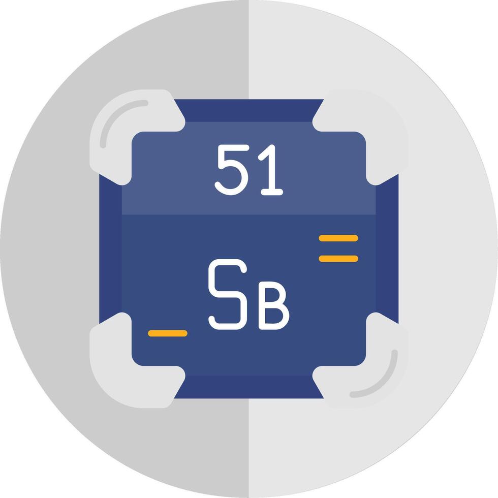 antimoine plat échelle icône vecteur