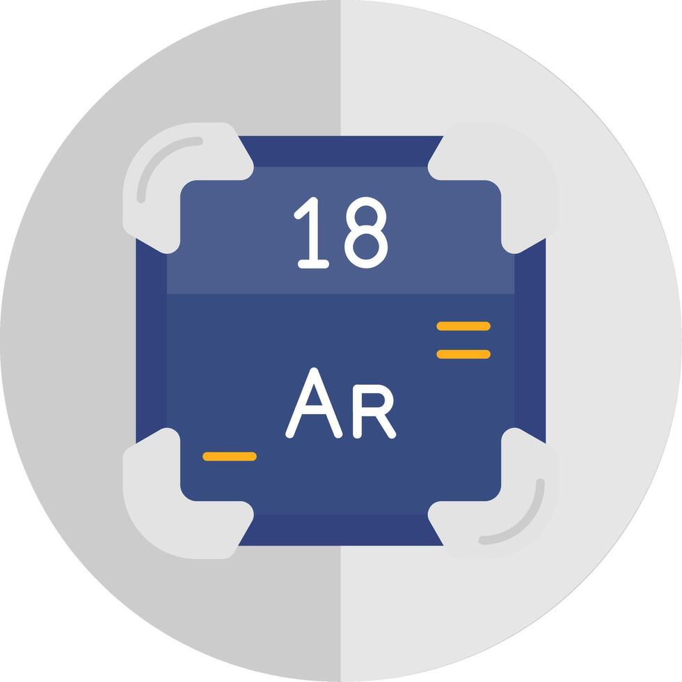 argon plat échelle icône vecteur