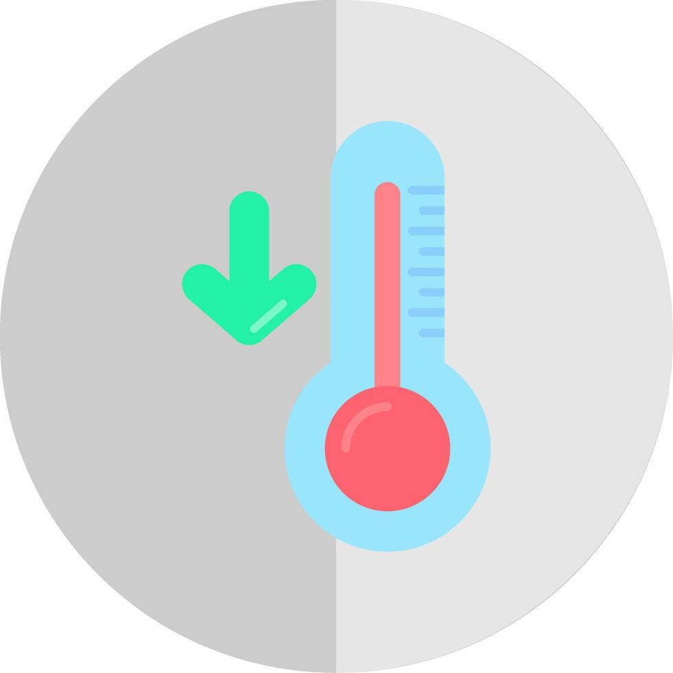 faible Température plat échelle icône vecteur