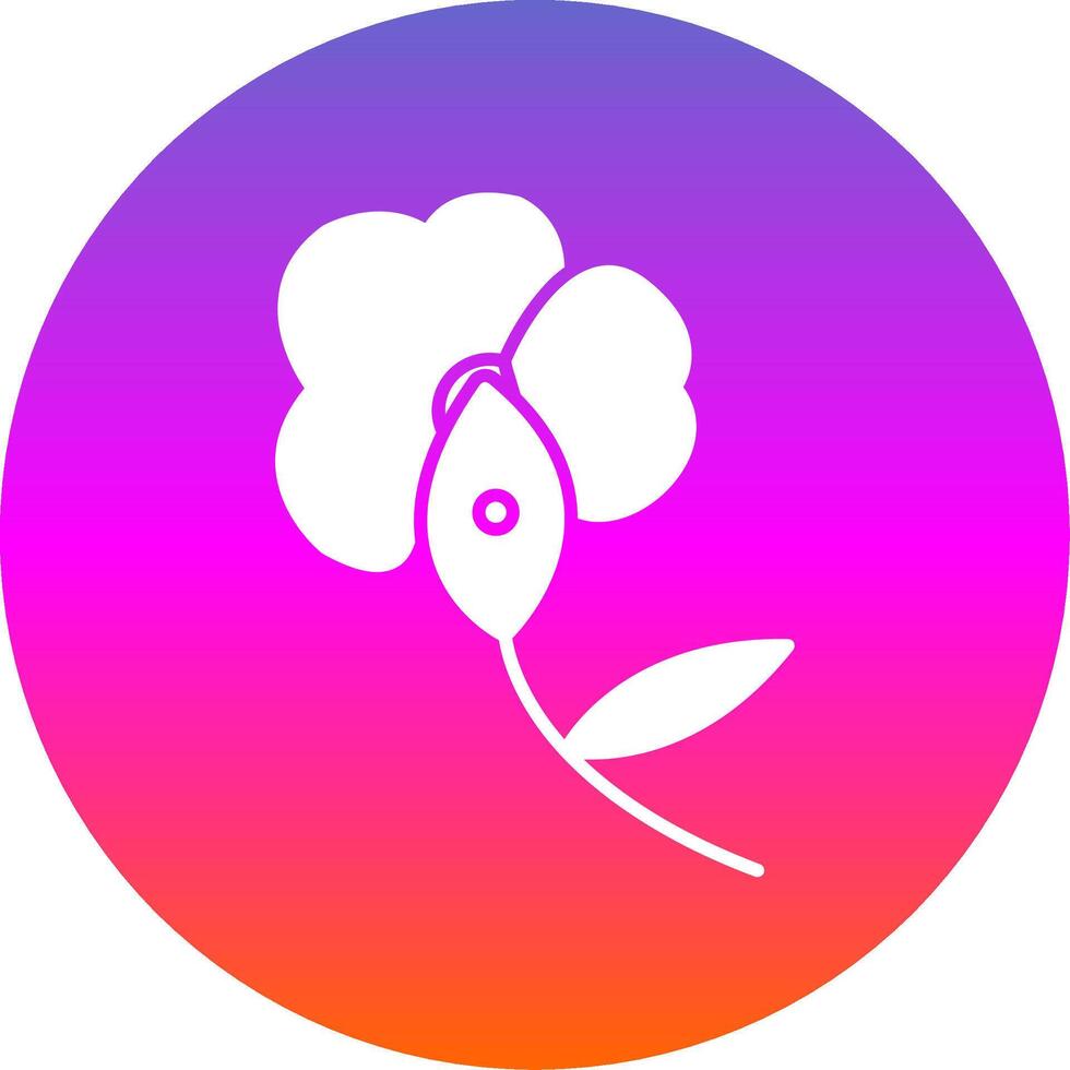 orchidée glyphe pente cercle icône vecteur