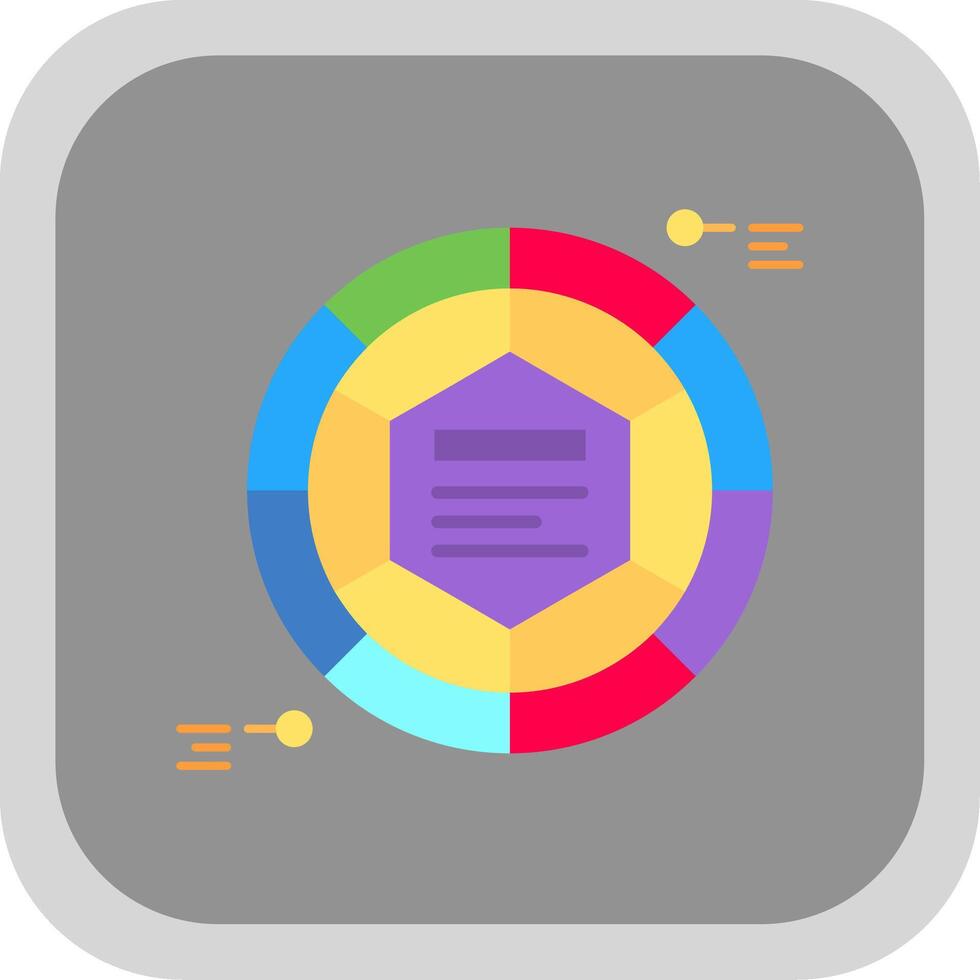 infographie éléments plat rond coin icône vecteur