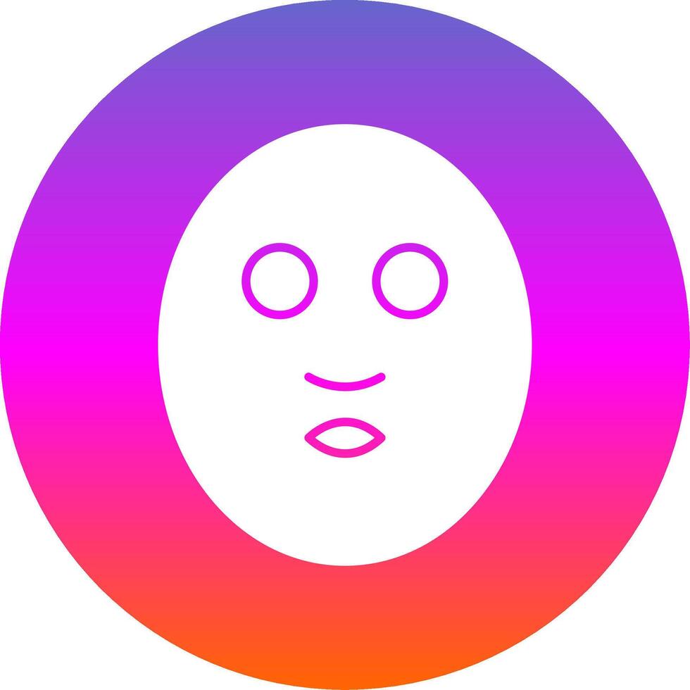 faciale masque glyphe pente cercle icône vecteur