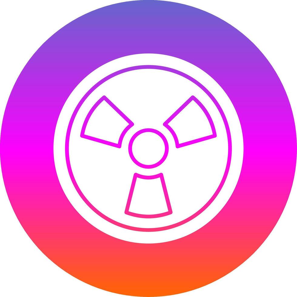 nucléaire glyphe pente cercle icône vecteur