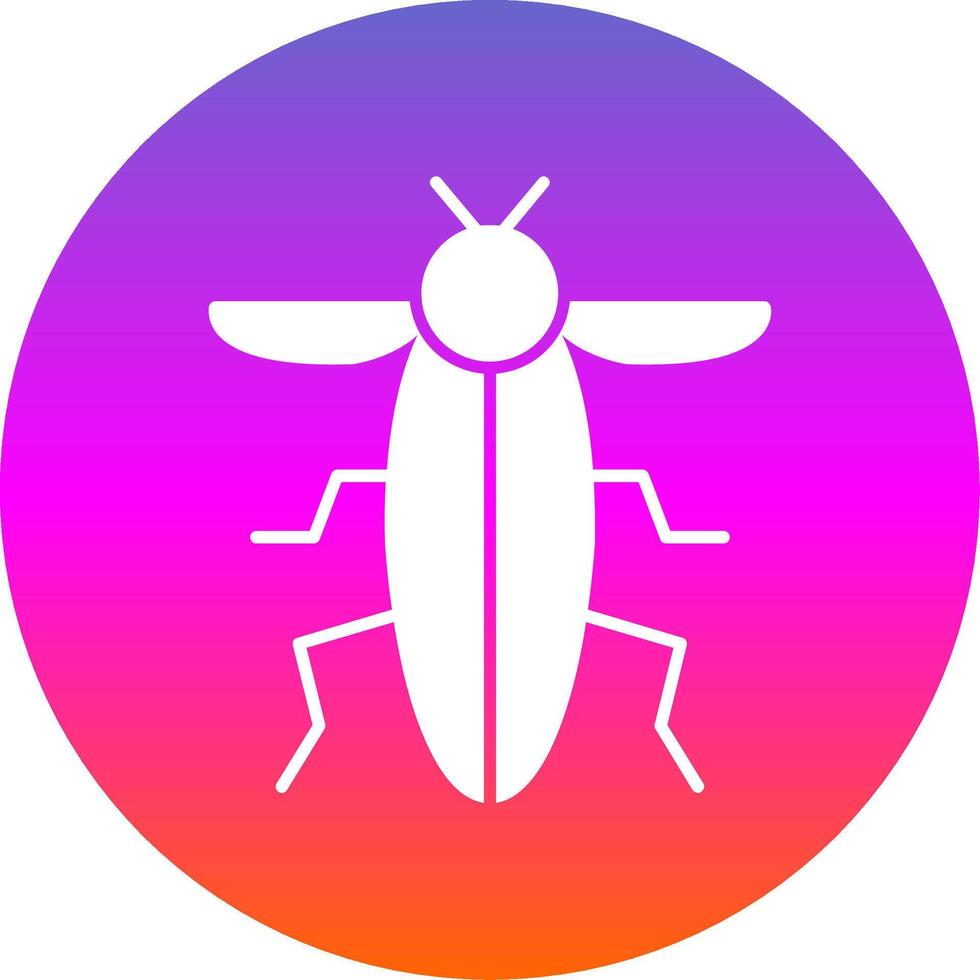 insecte glyphe pente cercle icône vecteur