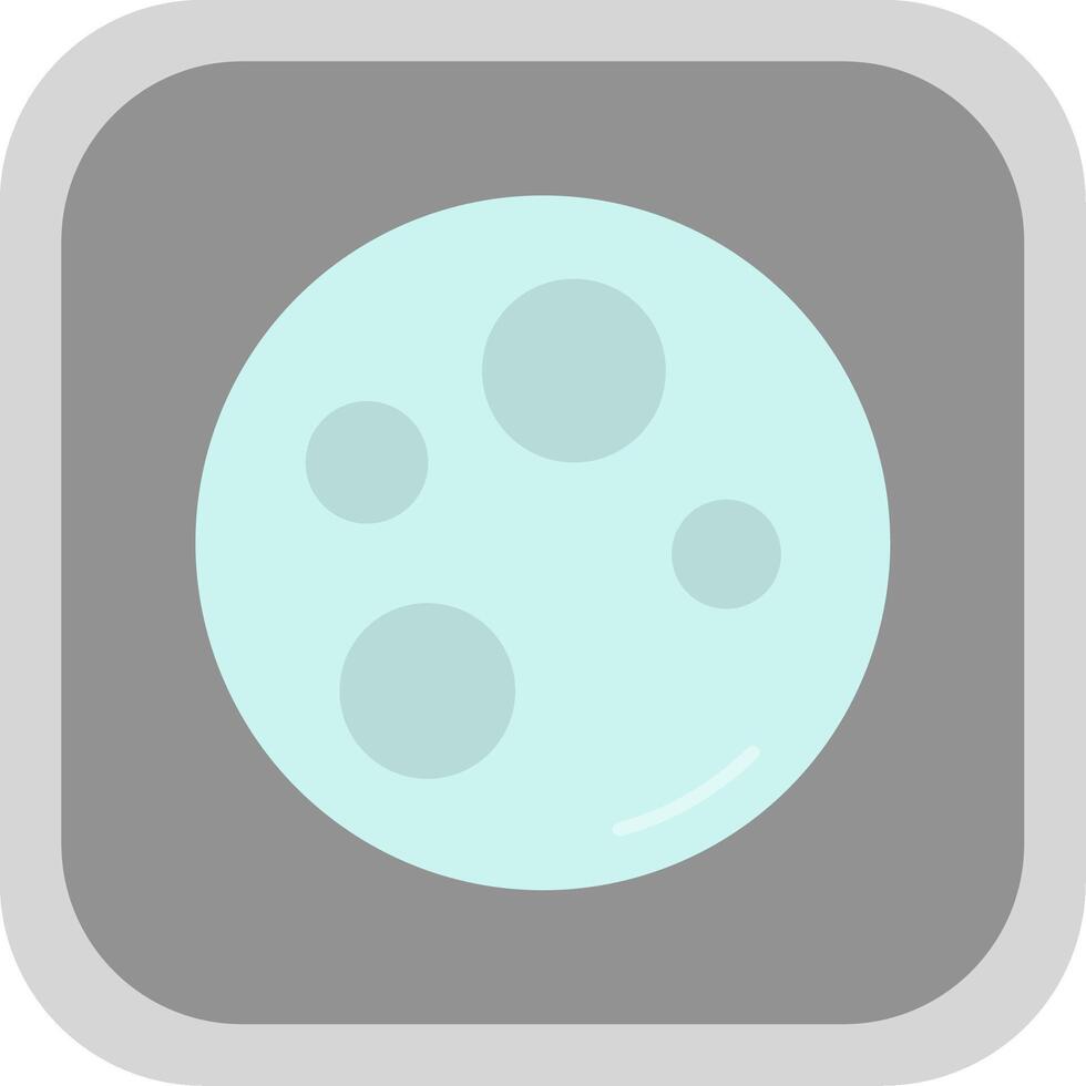 lune plat rond coin icône vecteur