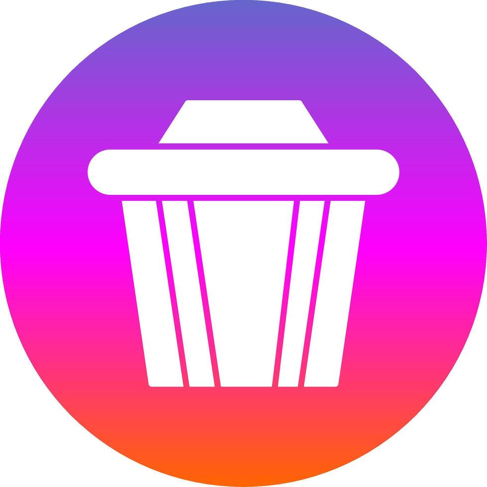 recycler poubelle glyphe pente cercle icône vecteur