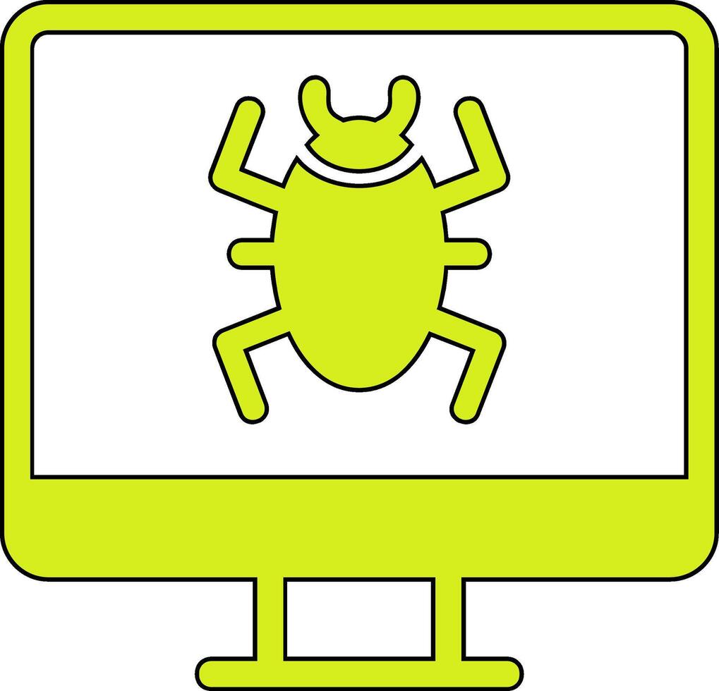icône de vecteur de virus informatique