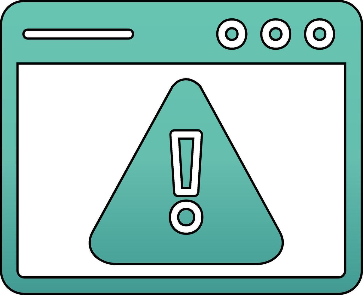 la toile avertissement vecteur icône